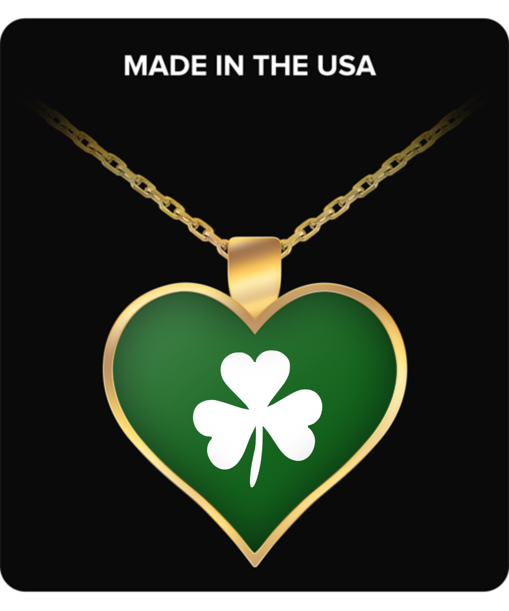 Irish Heart Gold Necklace